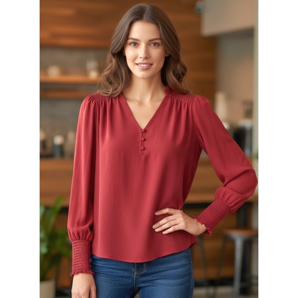 Nanette Lepore Lightweight blouse Crimson Ruby Size M